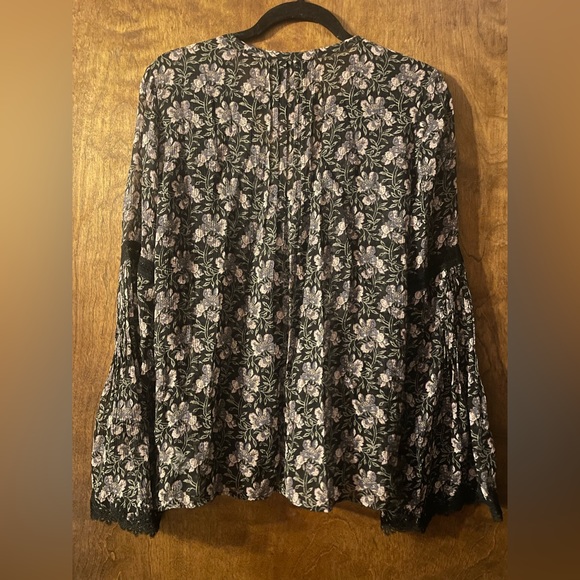 NWOT Paige Silk Floral Sheer Blouse - Picture 3 of 8